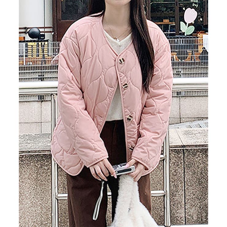 キルティングノーカラーボアアウター レディース 秋冬 | Amulet | 詳細画像15 