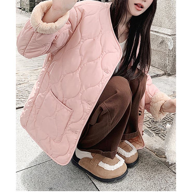 キルティングノーカラーボアアウター レディース 秋冬 | Amulet | 詳細画像16 