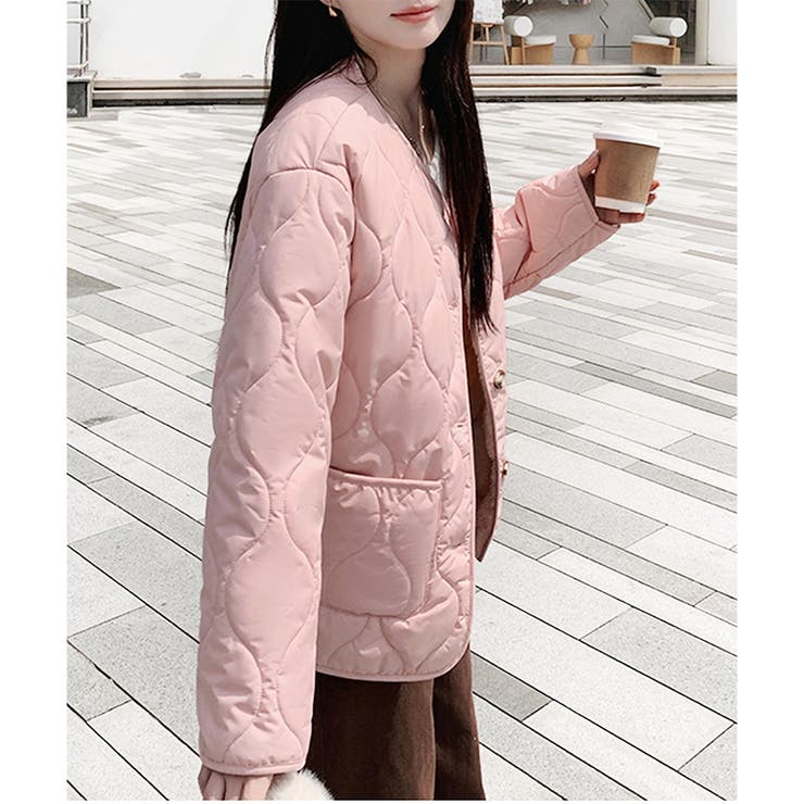 キルティングノーカラーボアアウター レディース 秋冬 | Amulet | 詳細画像17 