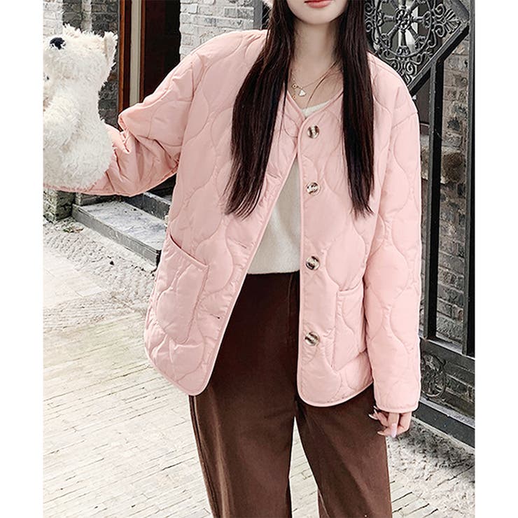 キルティングノーカラーボアアウター レディース 秋冬 | Amulet | 詳細画像2 