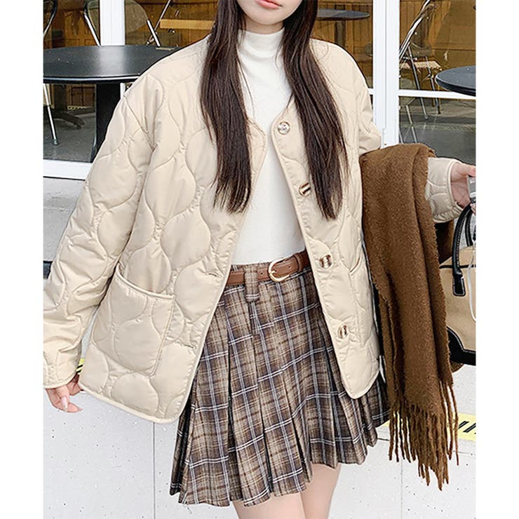 キルティングノーカラーボアアウター レディース 秋冬 | Amulet | 詳細画像22 