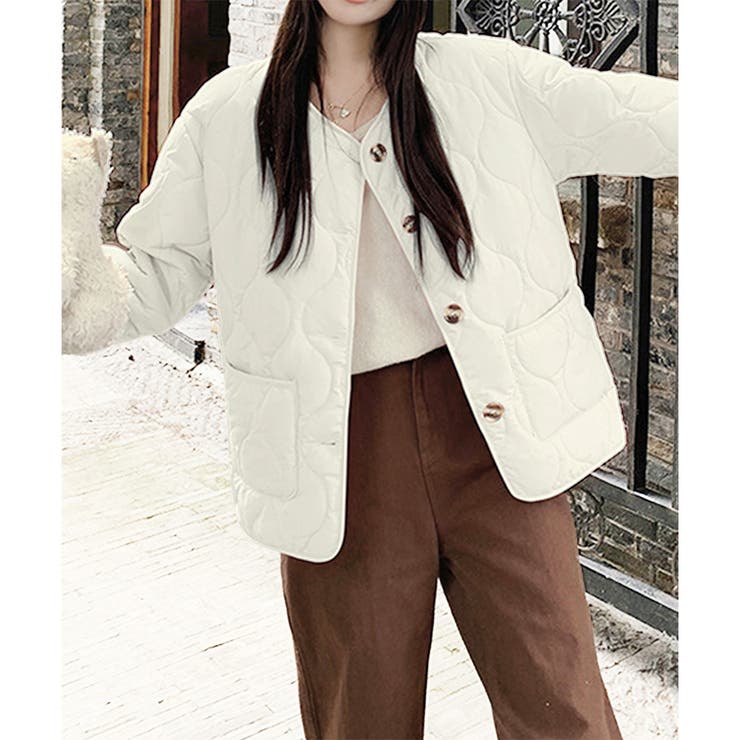 キルティングノーカラーボアアウター レディース 秋冬 | Amulet | 詳細画像25 