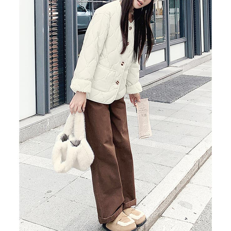 キルティングノーカラーボアアウター レディース 秋冬 | Amulet | 詳細画像27 