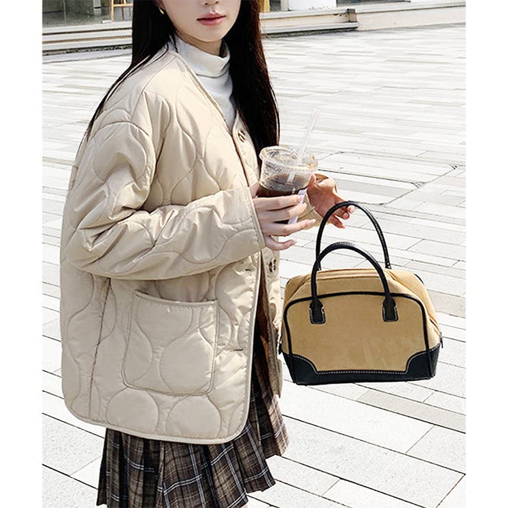 キルティングノーカラーボアアウター レディース 秋冬 | Amulet | 詳細画像4 