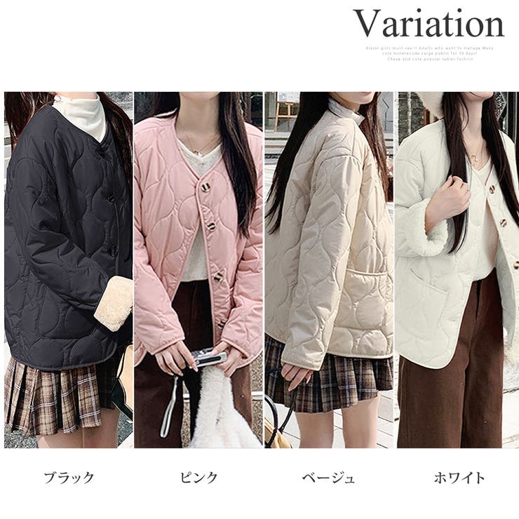 キルティングノーカラーボアアウター レディース 秋冬 | Amulet | 詳細画像5 