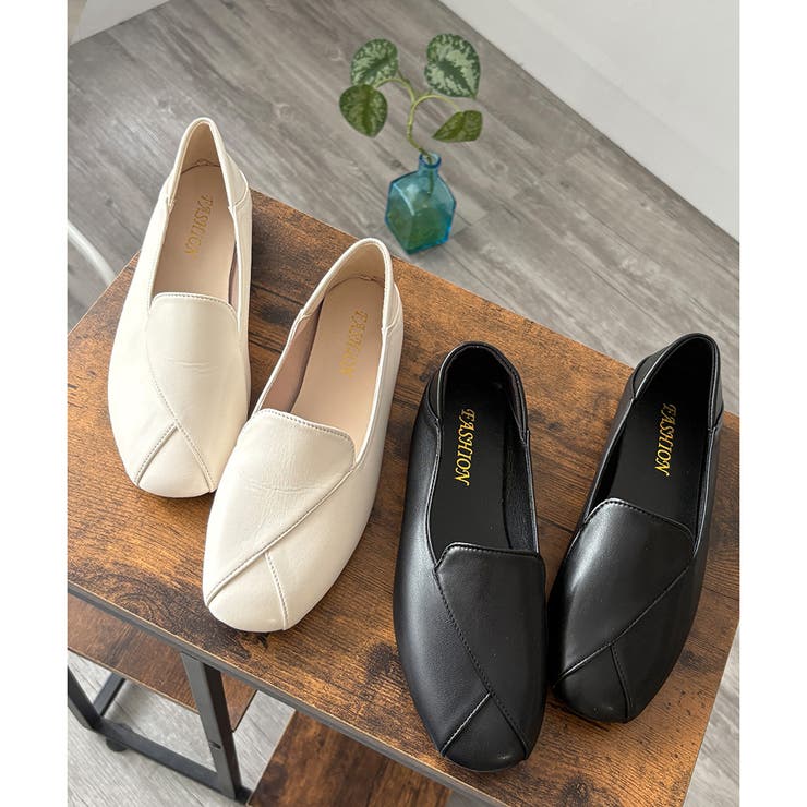 スクエアトゥフラットシューズ レディース 楽ちん | Amulet | 詳細画像8 