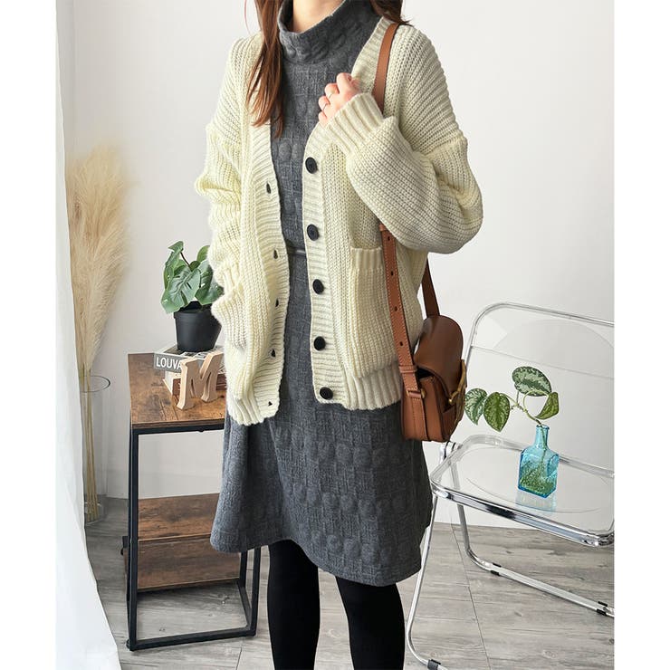 長袖チュニックワンピース ゆったり 体型カバー | Amulet | 詳細画像12 