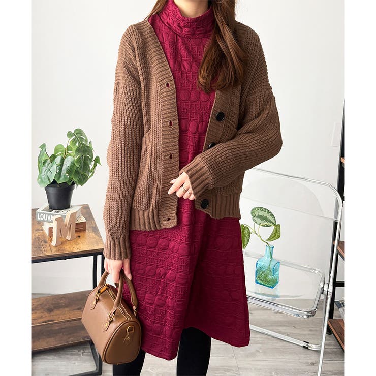 長袖チュニックワンピース ゆったり 体型カバー | Amulet | 詳細画像16 