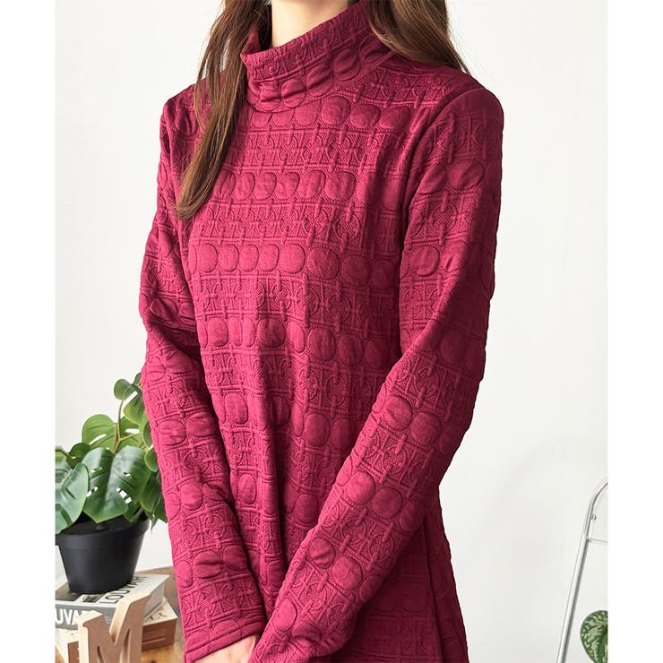 長袖チュニックワンピース ゆったり 体型カバー | Amulet | 詳細画像18 