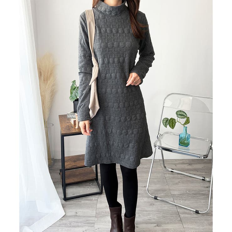 長袖チュニックワンピース ゆったり 体型カバー | Amulet | 詳細画像3 