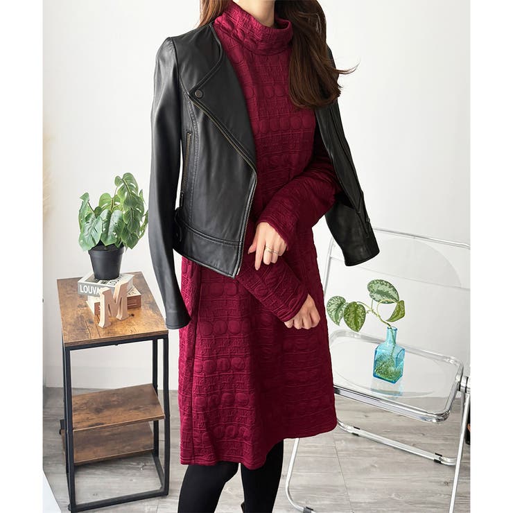 長袖チュニックワンピース ゆったり 体型カバー | Amulet | 詳細画像4 