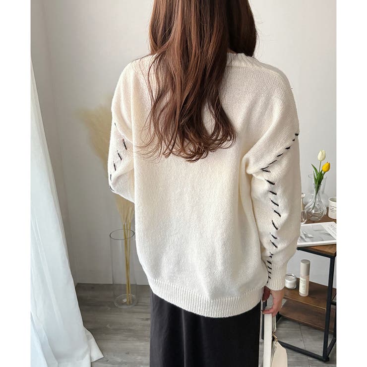 ルーズフィットニットカーディガン レディース 秋冬 | Amulet | 詳細画像12 