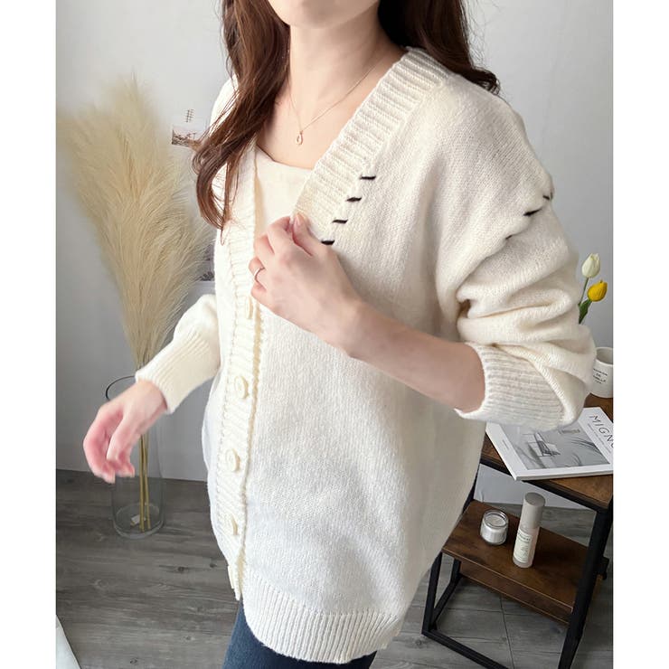 ルーズフィットニットカーディガン レディース 秋冬 | Amulet | 詳細画像13 