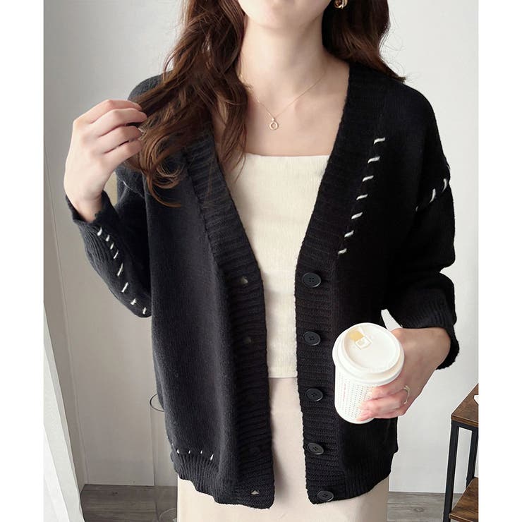 ルーズフィットニットカーディガン レディース 秋冬 | Amulet | 詳細画像14 