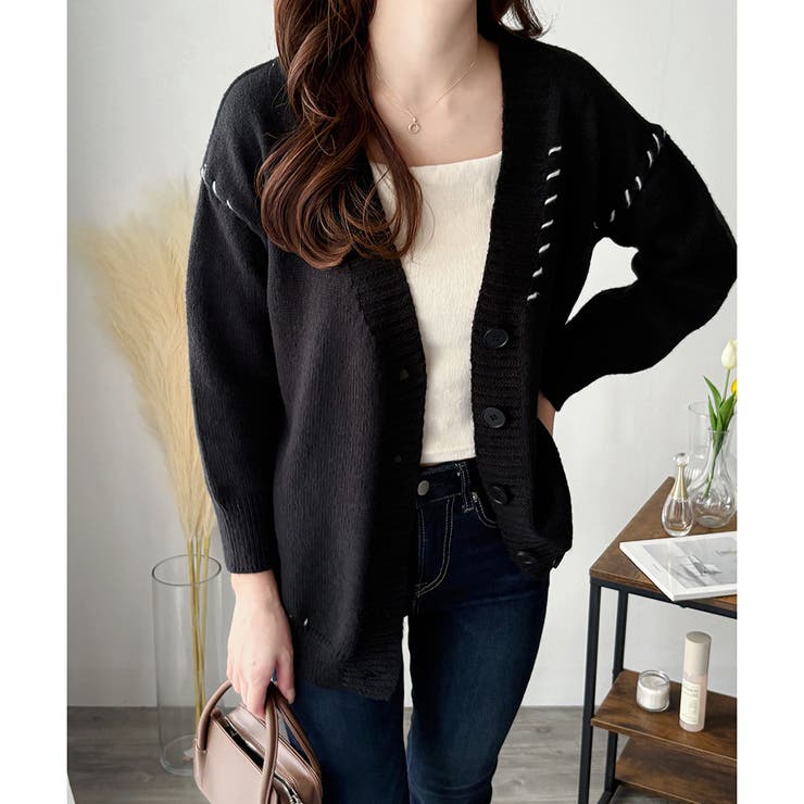 ルーズフィットニットカーディガン レディース 秋冬 | Amulet | 詳細画像19 