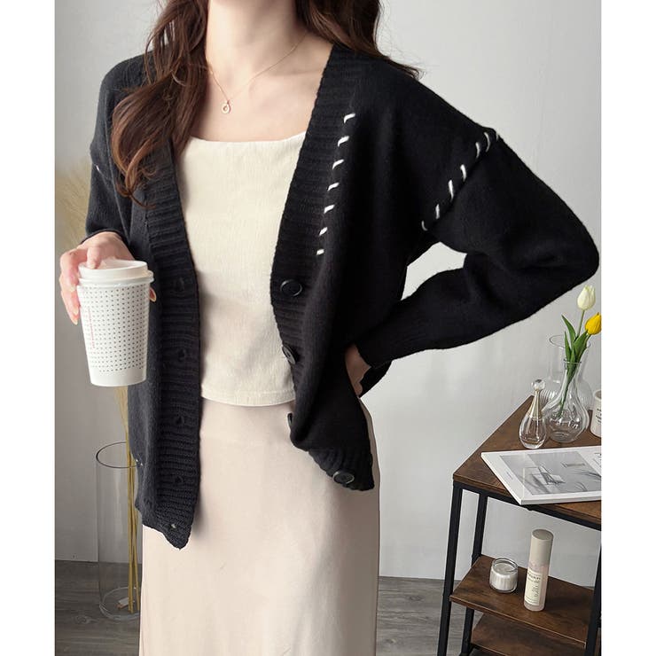 ルーズフィットニットカーディガン レディース 秋冬 | Amulet | 詳細画像2 