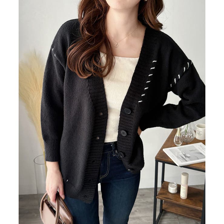 ルーズフィットニットカーディガン レディース 秋冬 | Amulet | 詳細画像20 