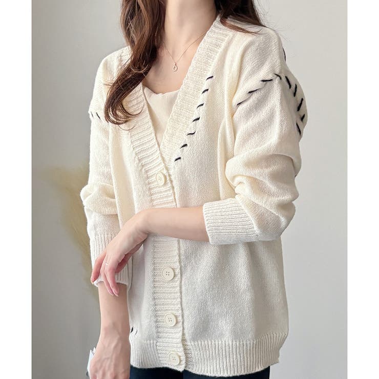 ルーズフィットニットカーディガン レディース 秋冬 | Amulet | 詳細画像9 