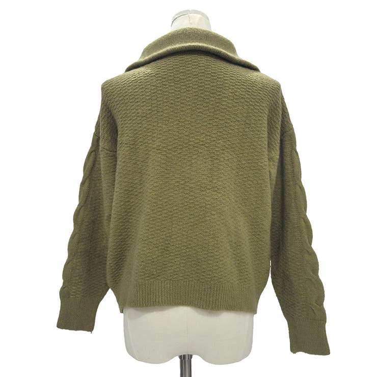 ケーブル編み風ハイネックニットプルオーバー レディース 秋冬 | Amulet | 詳細画像25 