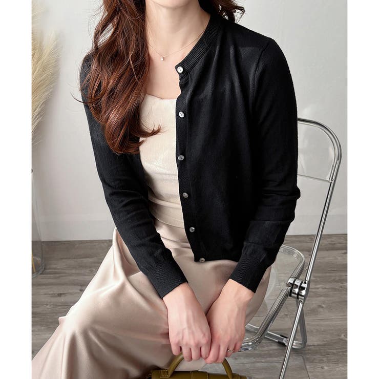 ソフトタッチニットカーディガン レディース 秋冬 | Amulet | 詳細画像2 