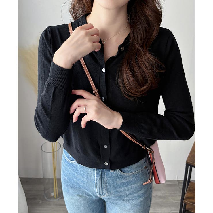 ソフトタッチニットカーディガン レディース 秋冬 | Amulet | 詳細画像8 