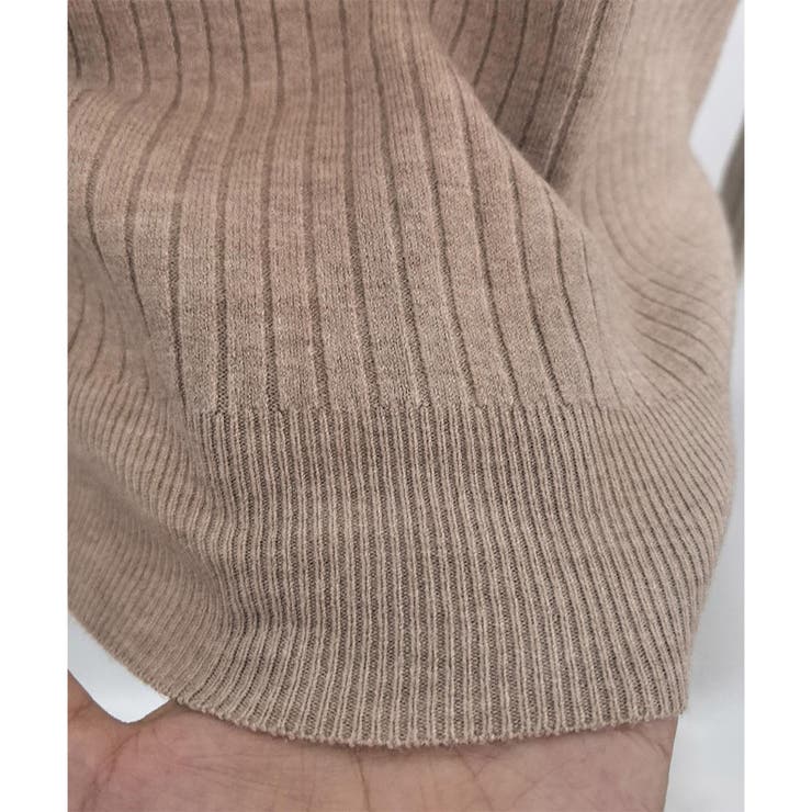 Vネックデザインボタンリブニット レディース 長袖 | Amulet | 詳細画像34 