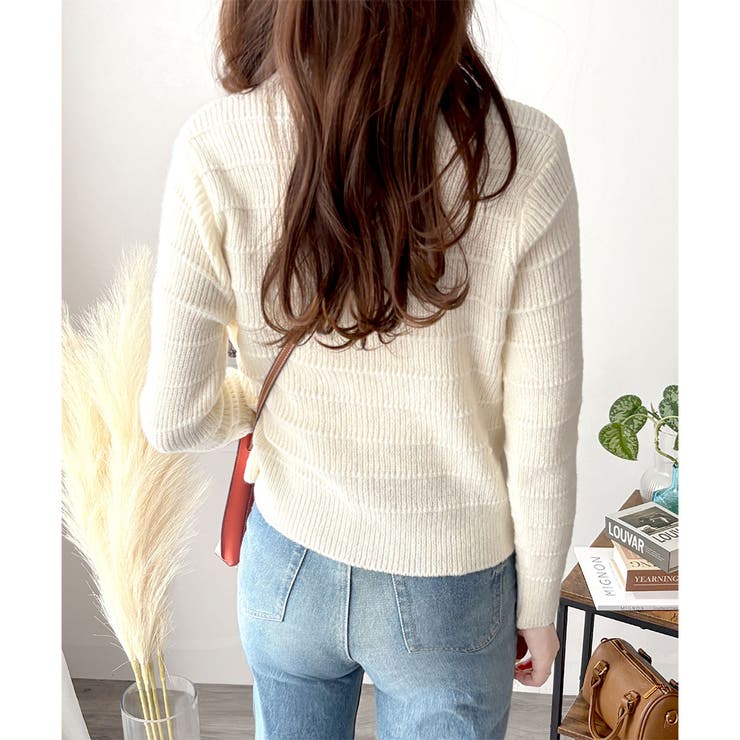 クルーネックニットカーディガン レディース 長袖 | Amulet | 詳細画像19 