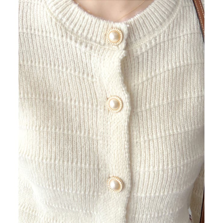 クルーネックニットカーディガン レディース 長袖 | Amulet | 詳細画像29 