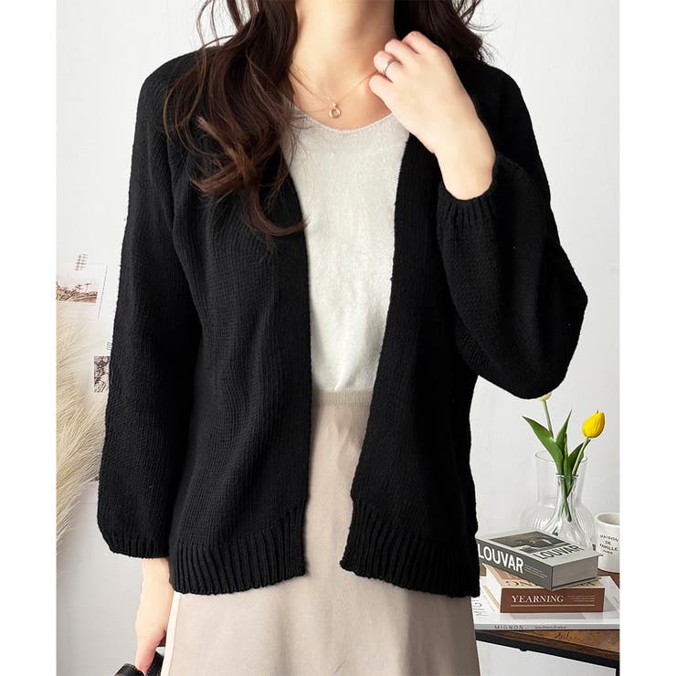 コンパクトニットカーディガン レディース ショート丈 | Amulet | 詳細画像11 