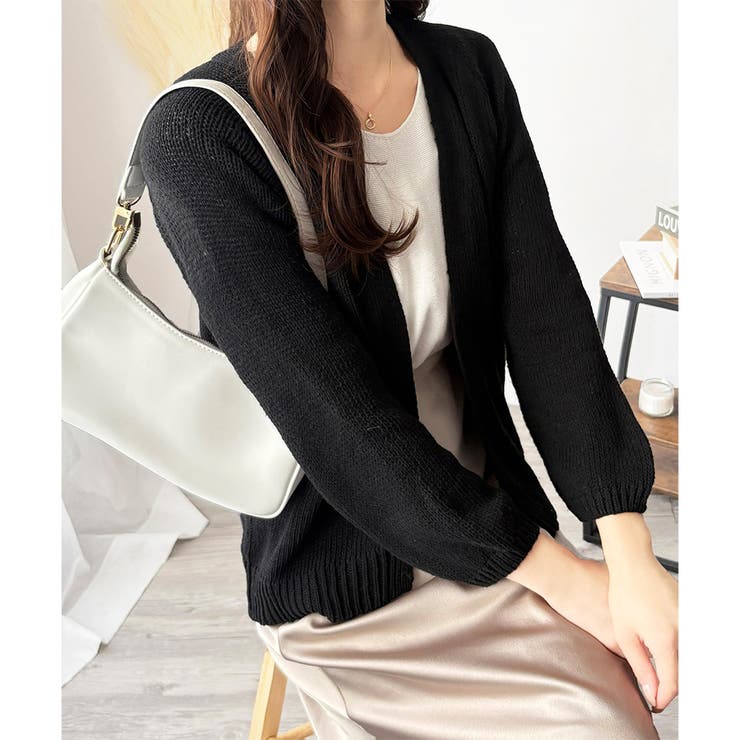 コンパクトニットカーディガン レディース ショート丈 | Amulet | 詳細画像13 