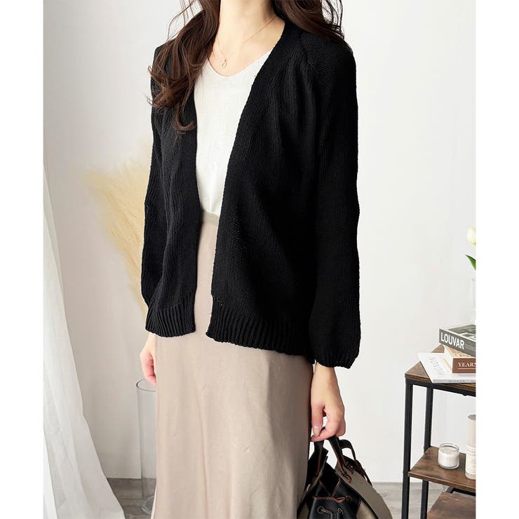 コンパクトニットカーディガン レディース ショート丈 | Amulet | 詳細画像14 