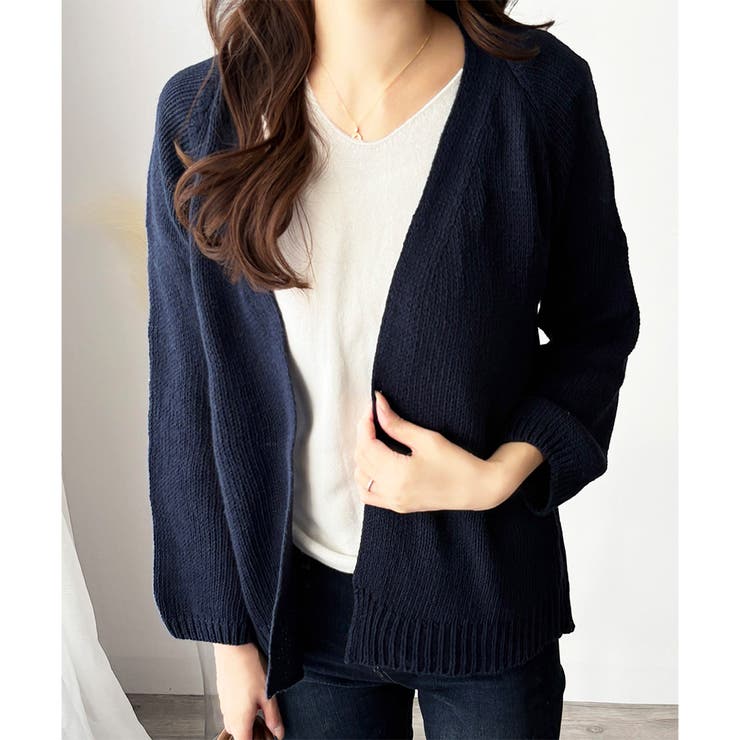 コンパクトニットカーディガン レディース ショート丈 | Amulet | 詳細画像17 