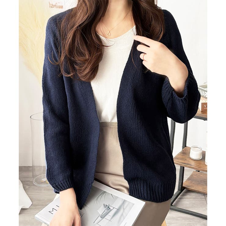 コンパクトニットカーディガン レディース ショート丈 | Amulet | 詳細画像18 