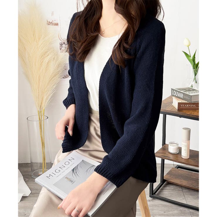 コンパクトニットカーディガン レディース ショート丈 | Amulet | 詳細画像19 