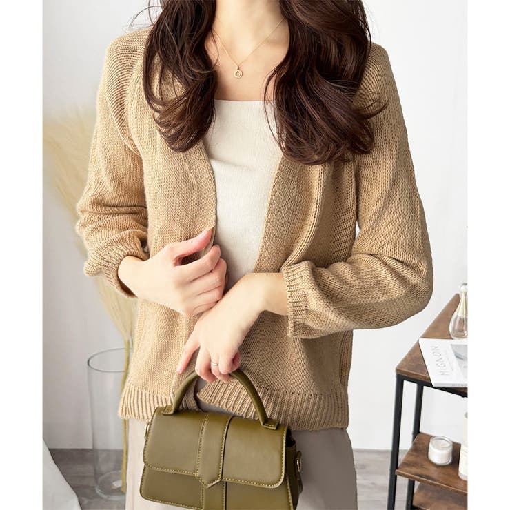 コンパクトニットカーディガン レディース ショート丈 | Amulet | 詳細画像23 