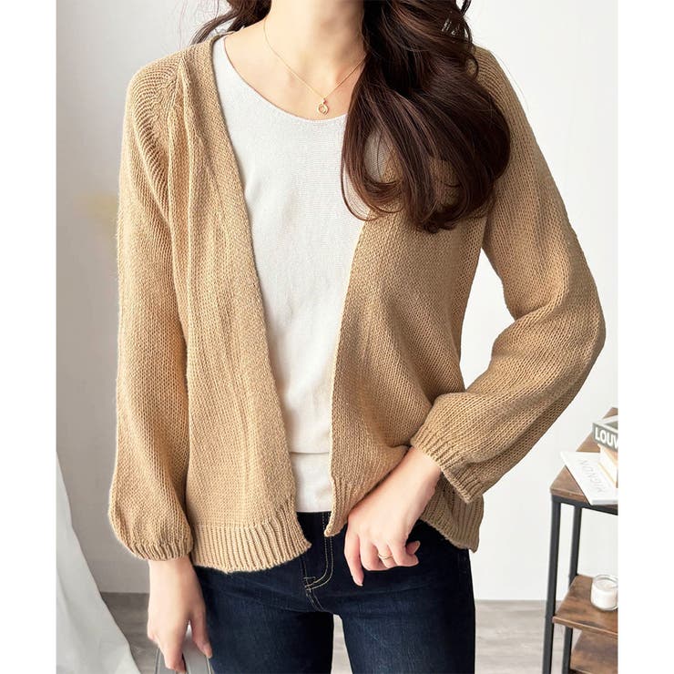 コンパクトニットカーディガン レディース ショート丈 | Amulet | 詳細画像8 