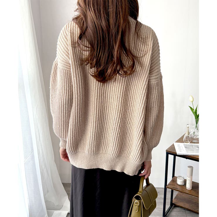 ざっくり編みオーバーサイズカーディガン レディース 秋冬 | Amulet | 詳細画像12 