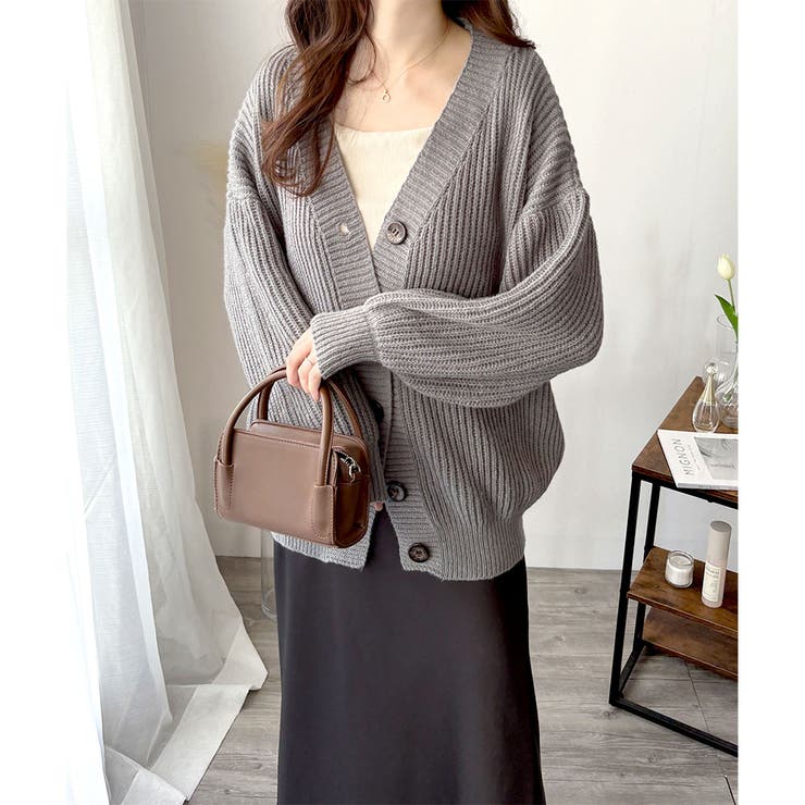 ざっくり編みオーバーサイズカーディガン レディース 秋冬 | Amulet | 詳細画像14 