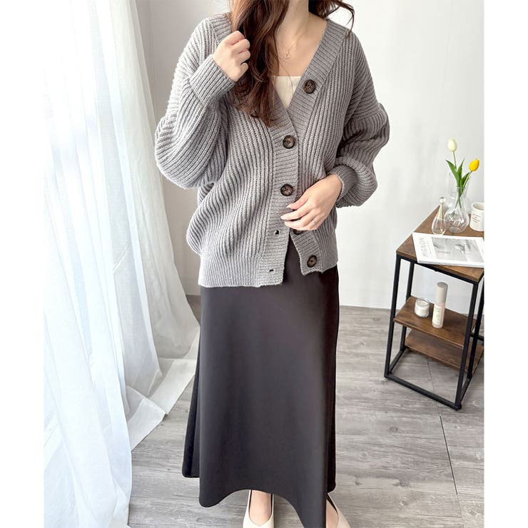 ざっくり編みオーバーサイズカーディガン レディース 秋冬 | Amulet | 詳細画像15 