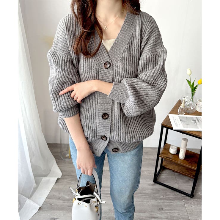 ざっくり編みオーバーサイズカーディガン レディース 秋冬 | Amulet | 詳細画像19 