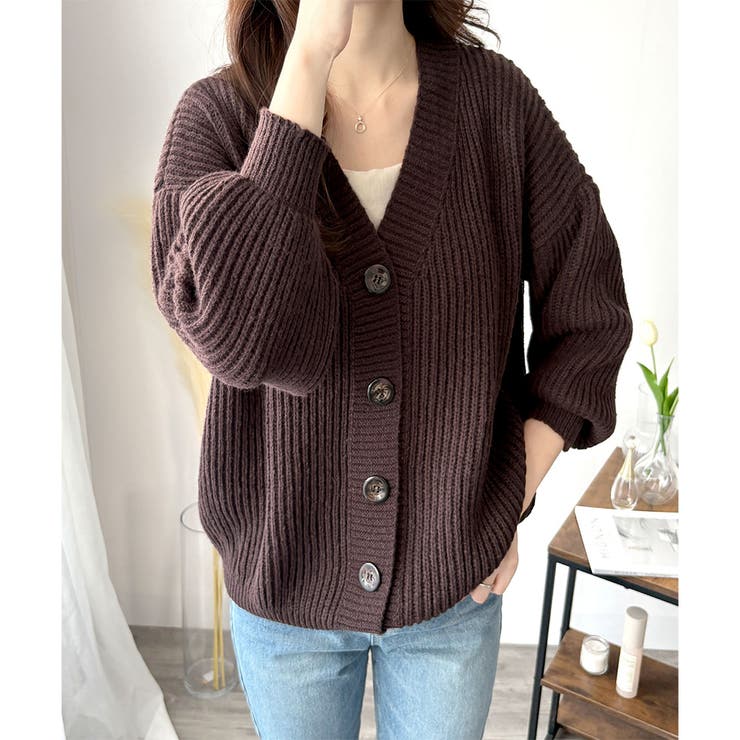 ざっくり編みオーバーサイズカーディガン レディース 秋冬 | Amulet | 詳細画像21 