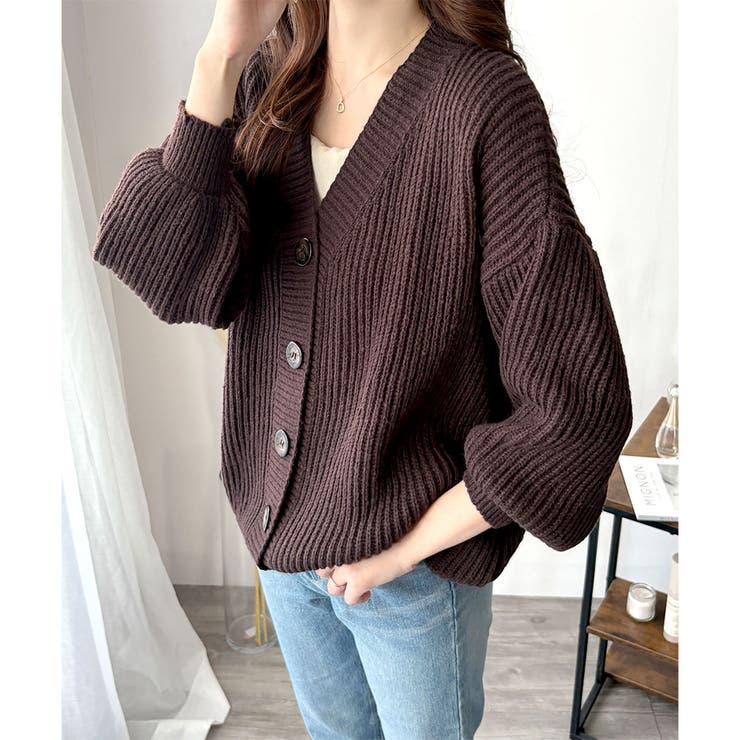 ざっくり編みオーバーサイズカーディガン レディース 秋冬 | Amulet | 詳細画像22 