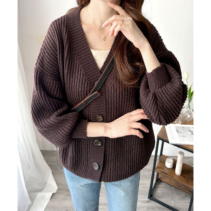 ざっくり編みオーバーサイズカーディガン レディース 秋冬 | Amulet | 詳細画像23 