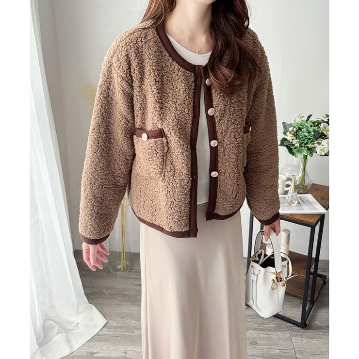 ノーカラーボアジャケット レディース 秋冬 | Amulet | 詳細画像10 