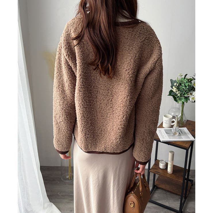 ノーカラーボアジャケット レディース 秋冬 | Amulet | 詳細画像15 