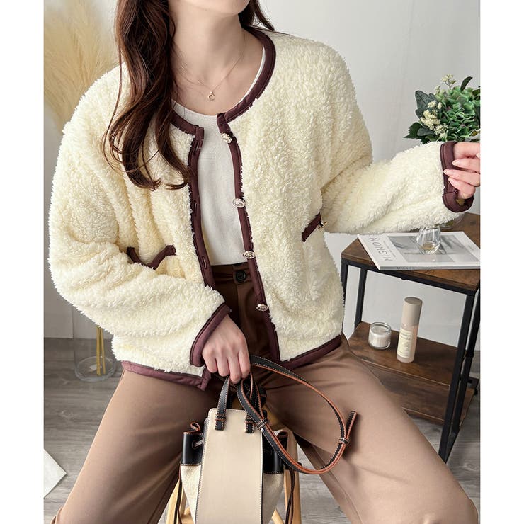 ノーカラーボアジャケット レディース 秋冬 | Amulet | 詳細画像23 