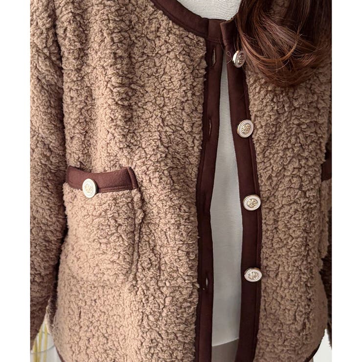 ノーカラーボアジャケット レディース 秋冬 | Amulet | 詳細画像25 