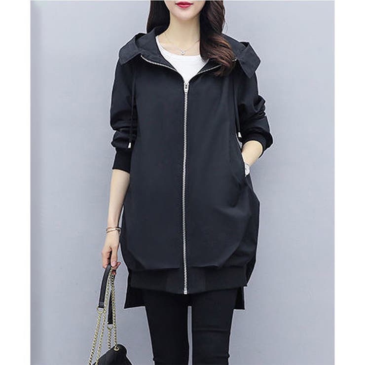 フード付きカジュアルジャケット 春秋 ゆったり | Amulet | 詳細画像10 