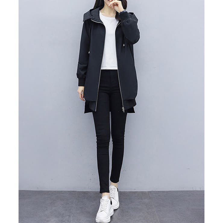 フード付きカジュアルジャケット 春秋 ゆったり | Amulet | 詳細画像11 