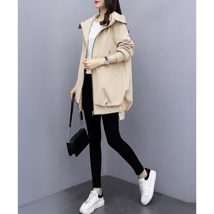 フード付きカジュアルジャケット 春秋 ゆったり | Amulet | 詳細画像14 